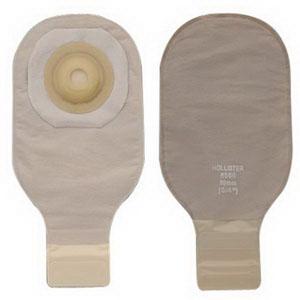 Hollister Premier 1Pc Convex Barrier 12"  Drain Pouch Clamp Close Beige Pre-Cut 1-1/2"  W/ Tapered Border_Item No. 8296, 5 Count