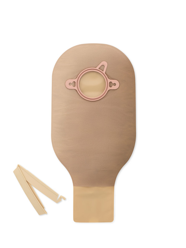 Hollister New Image Clamp Closure 12" Drainable Pouch Beige,No Filter 1-3/4" Flange - (Item No. 18122), 10 Count