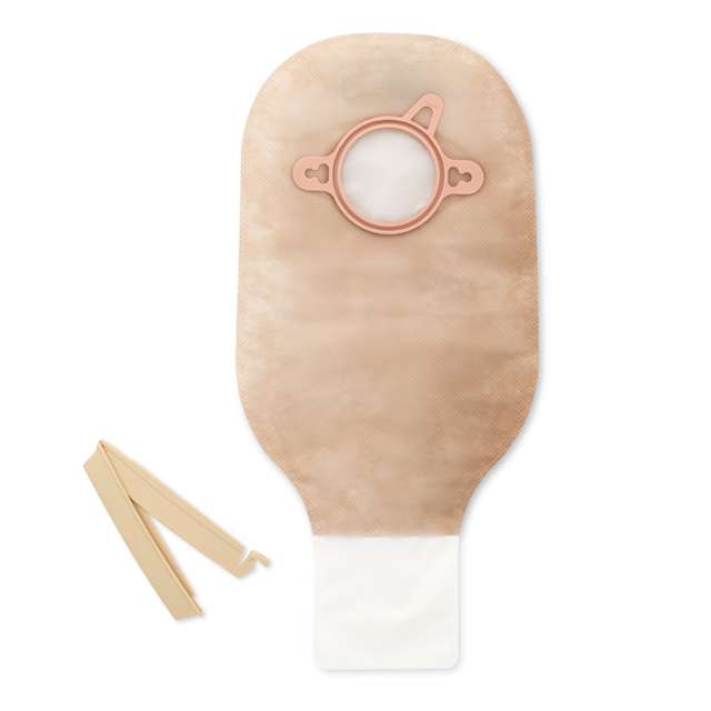 Hollister New Image Clamp Closure 12" Drainable Beige Pouch, 1 3/4" Flange With Filter - (Item No.18142), 10 Count