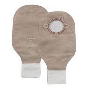 Hollister New Image Clamp Closure 12" Drainable Beige Pouch,  2-3/4" Flange With Filter - (Item No. 18144), 10 Count