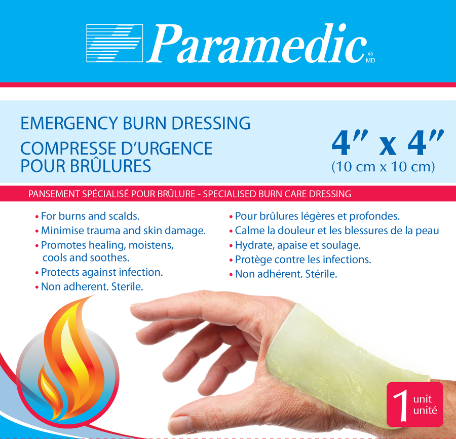 Paramedic Canada Emergency Burn Dressing 4'' X 4'' - Daily Living/First Aid - Paramedic Canada - Default Title - 620278550085