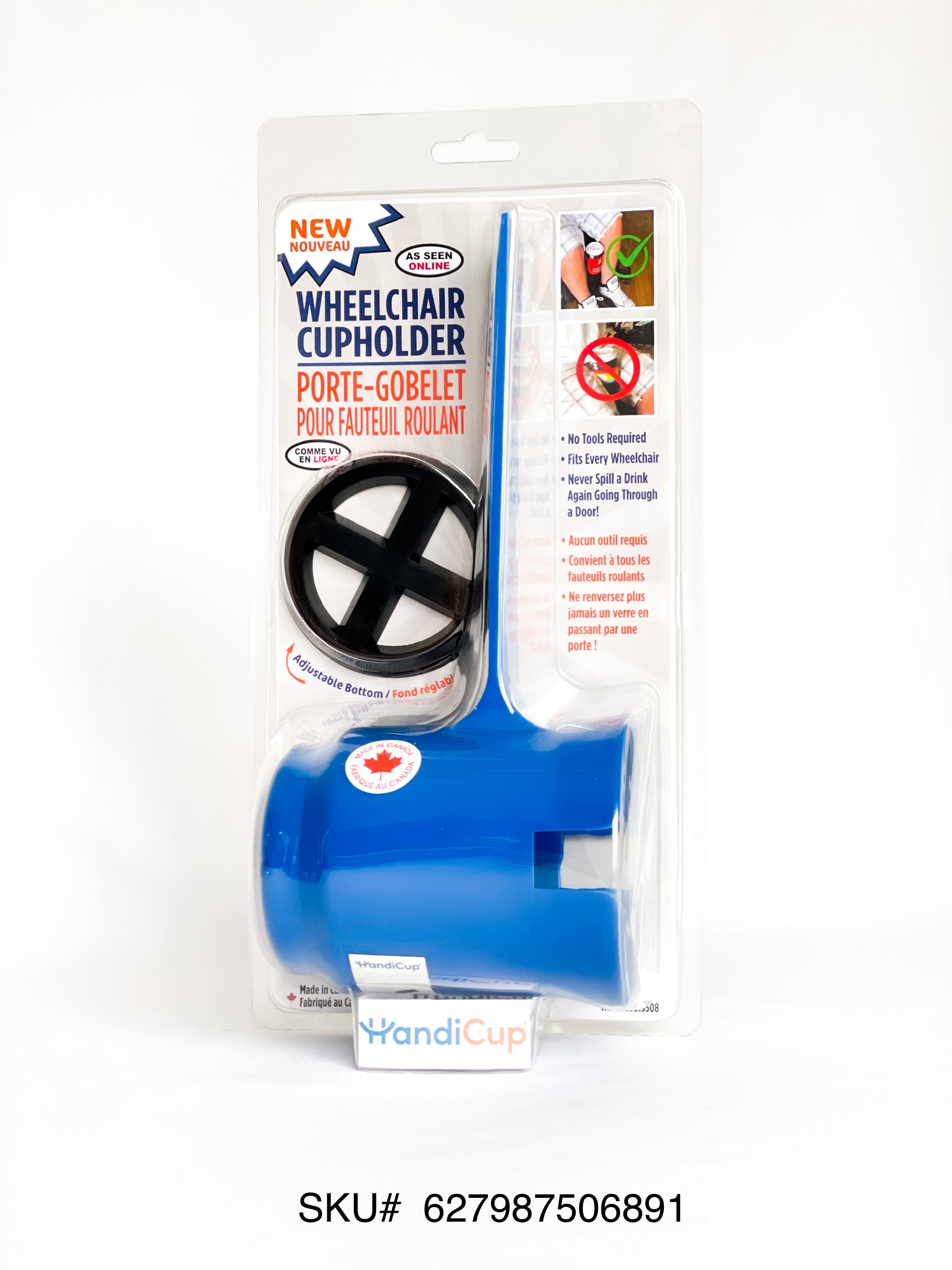 HandiHelp Wheelchair Cupholder - Wheelchairs & Transport Chairs/Transport Chair Accessories - HandiHelp - Blue - 627987506891