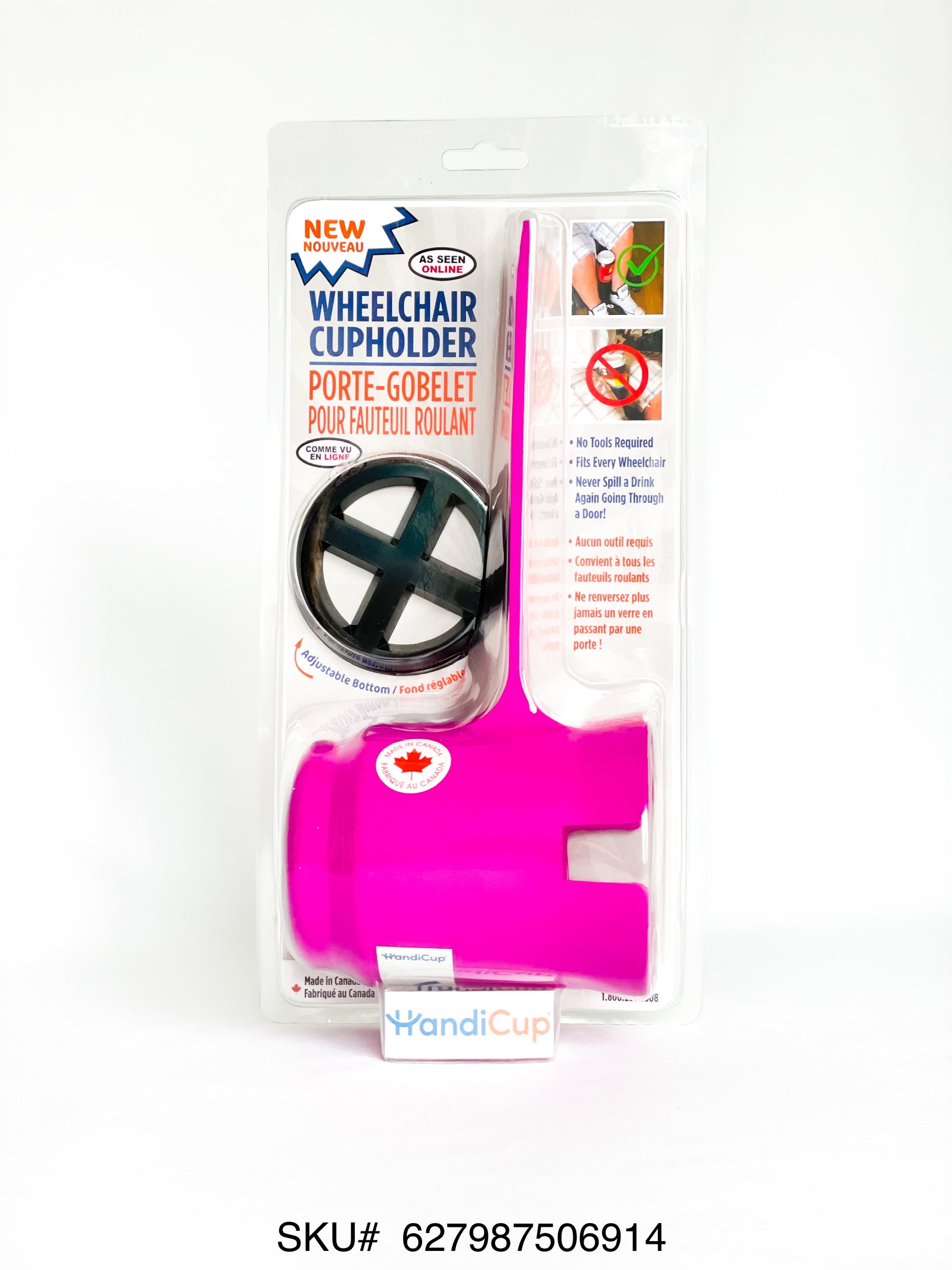 HandiHelp Wheelchair Cupholder - Wheelchairs & Transport Chairs/Transport Chair Accessories - HandiHelp - Purple - 627987506914