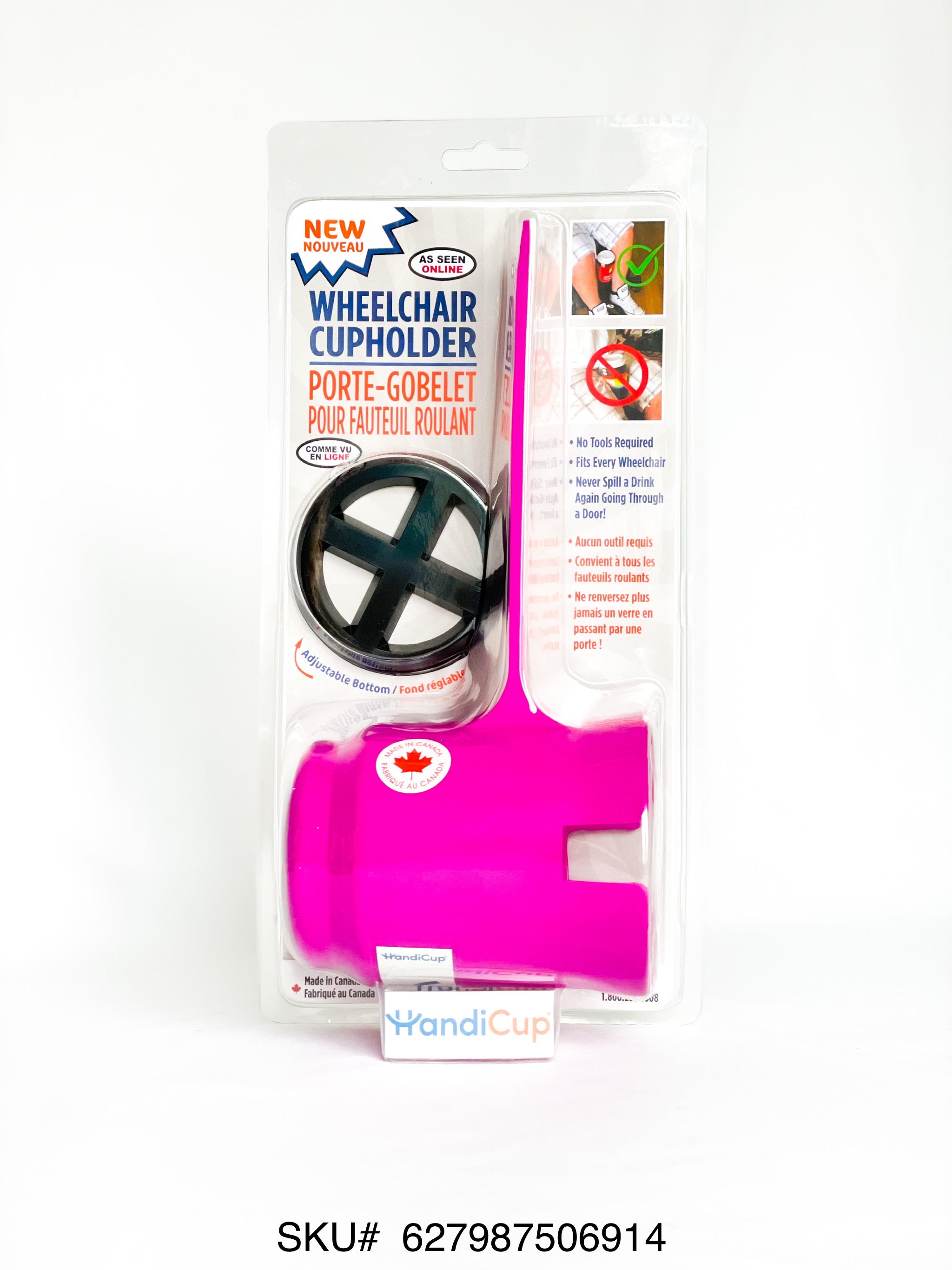 HandiHelp Wheelchair Cupholder - Wheelchairs & Transport Chairs/Transport Chair Accessories - HandiHelp - Purple - 627987506914
