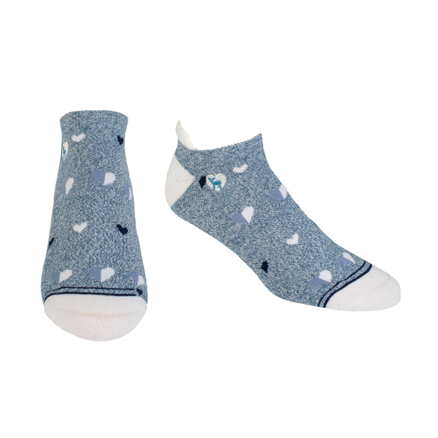 Pudus Cushioned Comfort Socks, My Heart is Blue