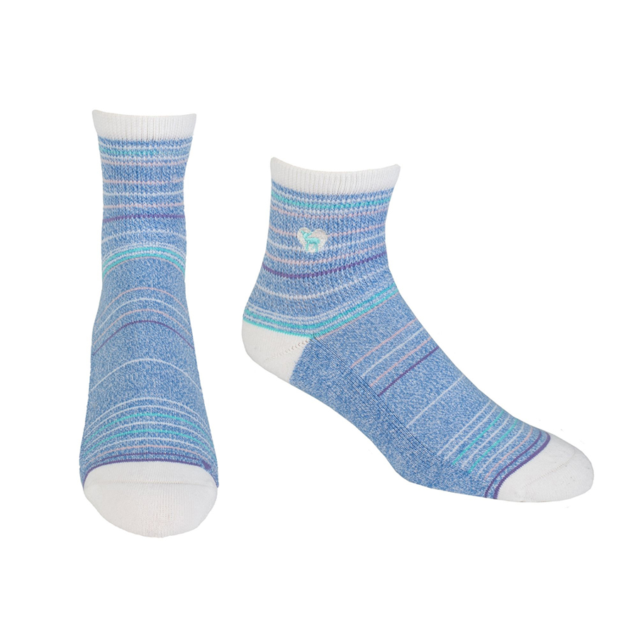 Pudus Cushioned Comfort Socks, Seaside Blue