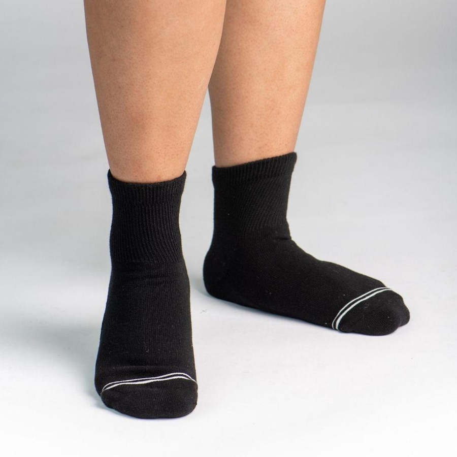 Pudus Cushioned Comfort Socks, Midnight Black
