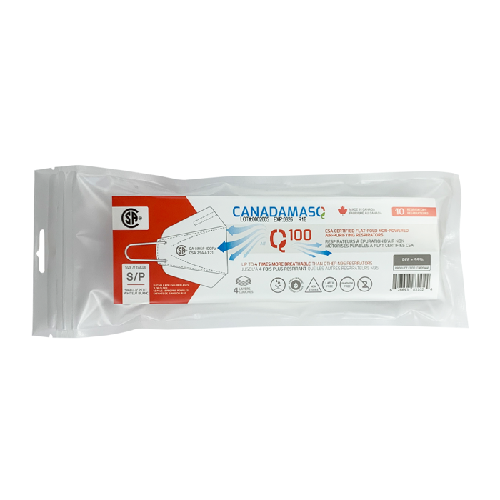 CanadaMasq Q100 CA - NA95 Respirator - Daily Living/First Aid - CanadaMasq
