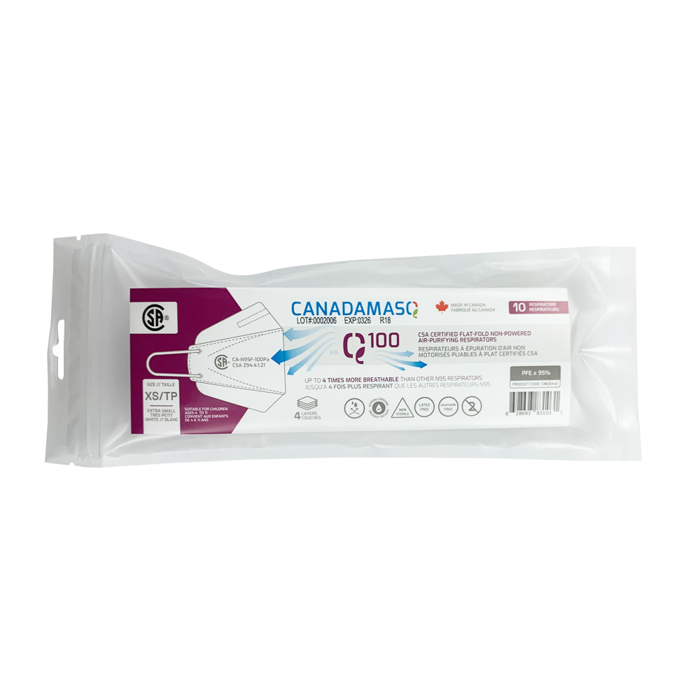 CanadaMasq Q100 CA - NA95 Respirator - Daily Living/First Aid - CanadaMasq