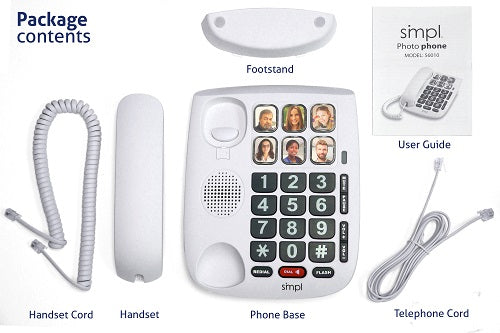 SMPL Corded Photo Memory Phone