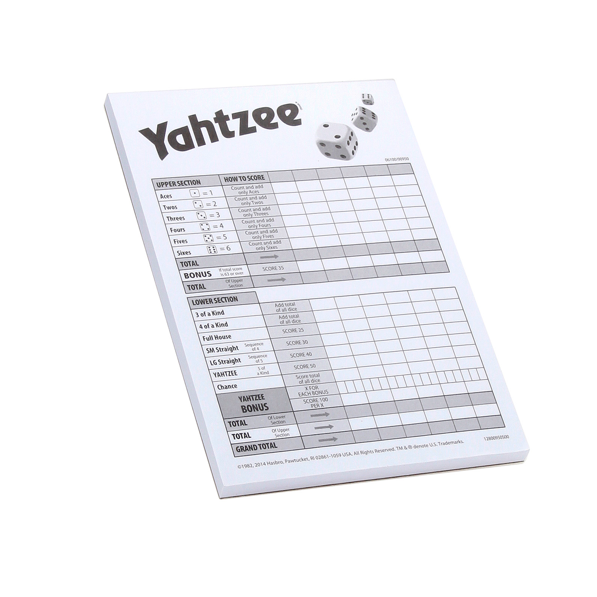 Hasbro Yahtzee Score Pads - Daily Living/Games & Puzzles - Hasbro