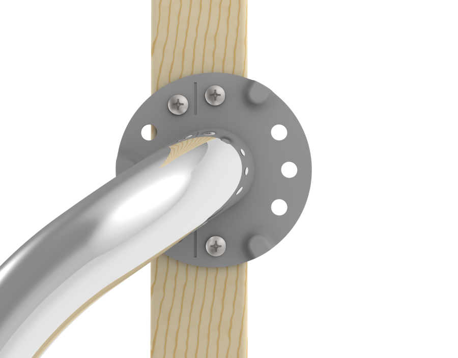 HealthCraft Products Plus Series Grab Bar - Towel and Robe Hook - Brushed Stainless Steel