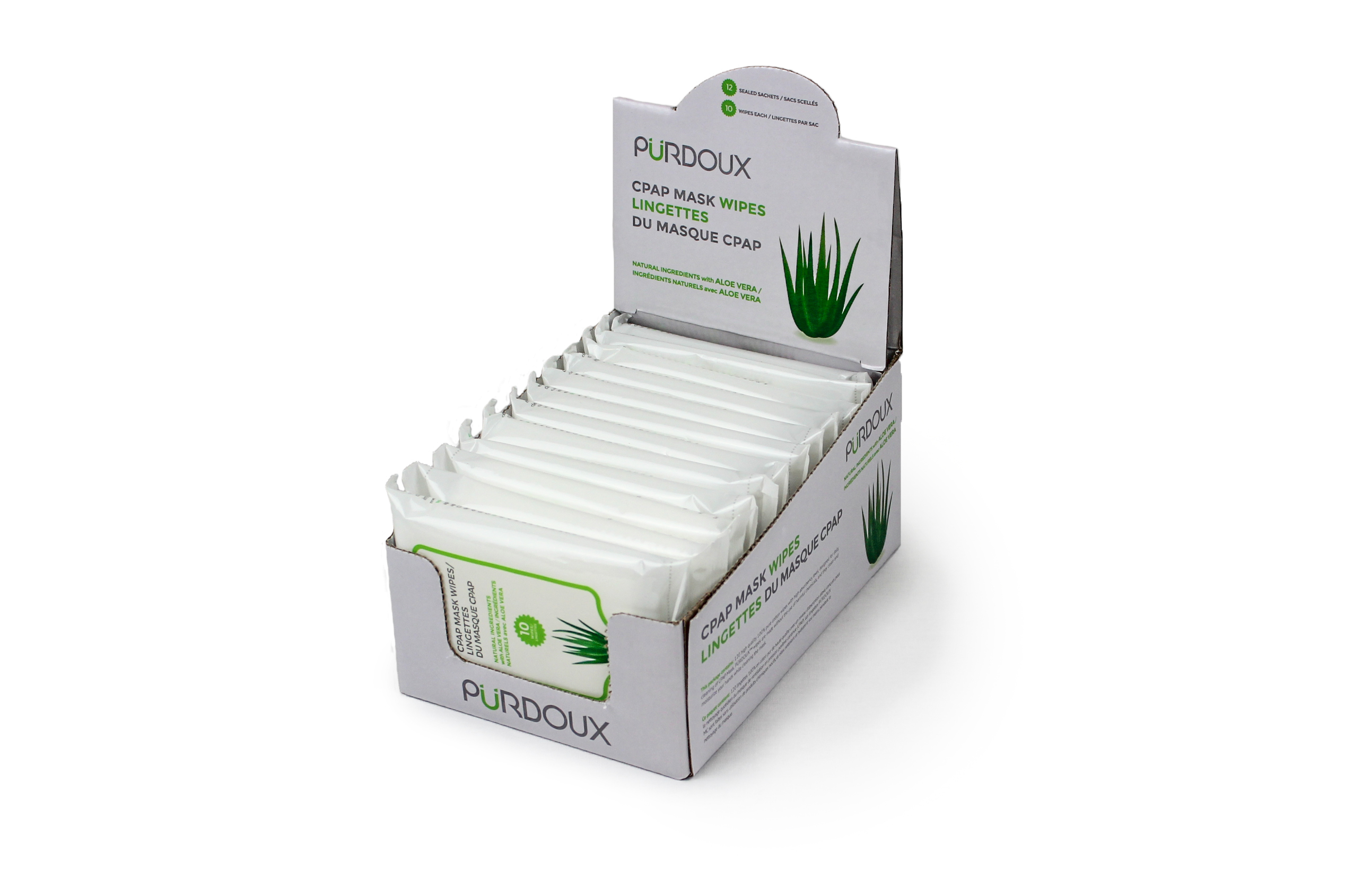 Purdoux CPAP Unscented Wipes Travel Boxes