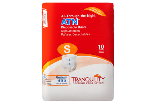 Tranquility All Through The Night Briefs, Maximum Absorbency - Incontinence/Single Use - Tranquility - Small - 10 Count - 070319021843