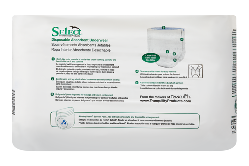 Select Disposable Absorbent Underwear, Heavy Absorbency