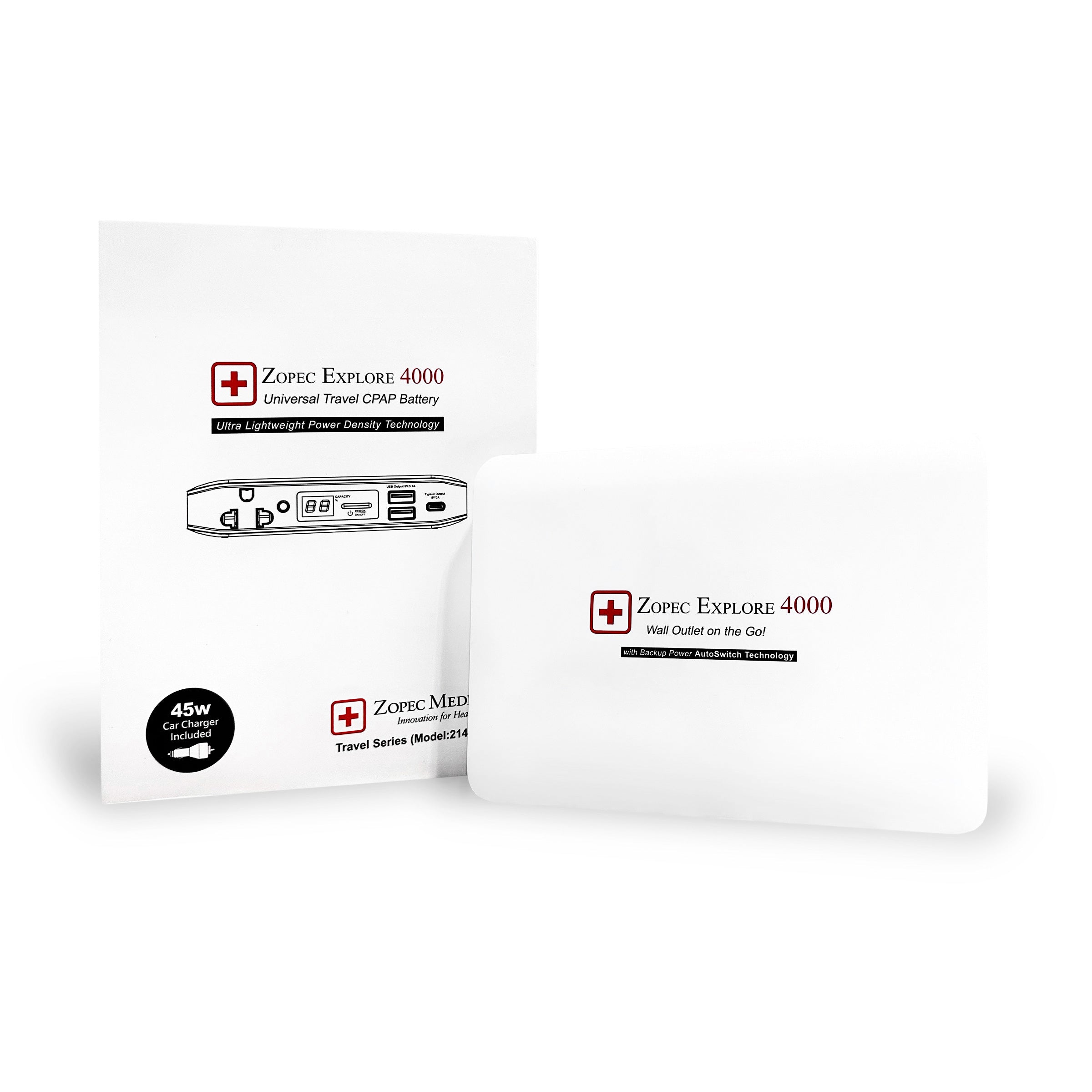 Zopec Medical CPAP Travel Battery - Zopec Explore 4000 - CPAP/CPAP Accessories - Zopec Medical - Default Title - 716053923622