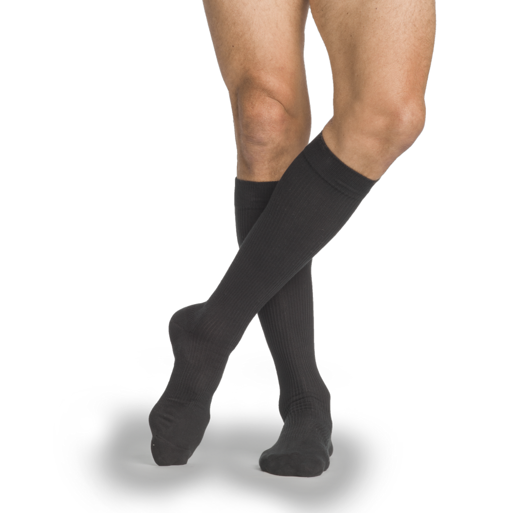 SIGVARIS Casual Cotton Compression for Men Series 186, Black