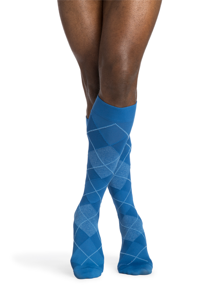 SIGVARIS Microfiber Shades for Men Series 183, Blue Argyle