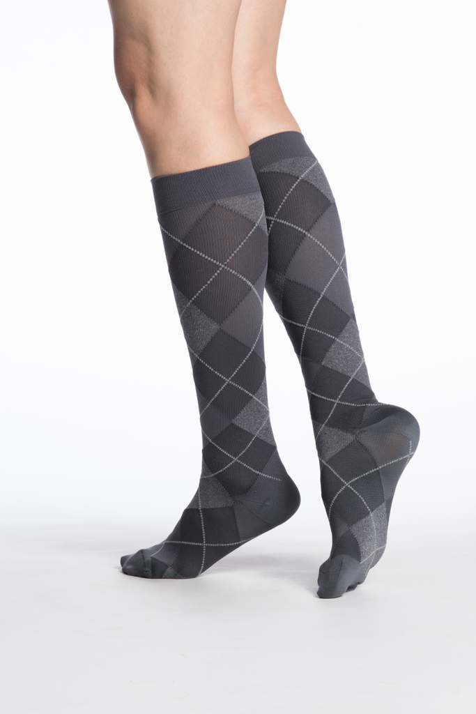 SIGVARIS Microfiber Shades for Women Series 143, Graphite Argyle