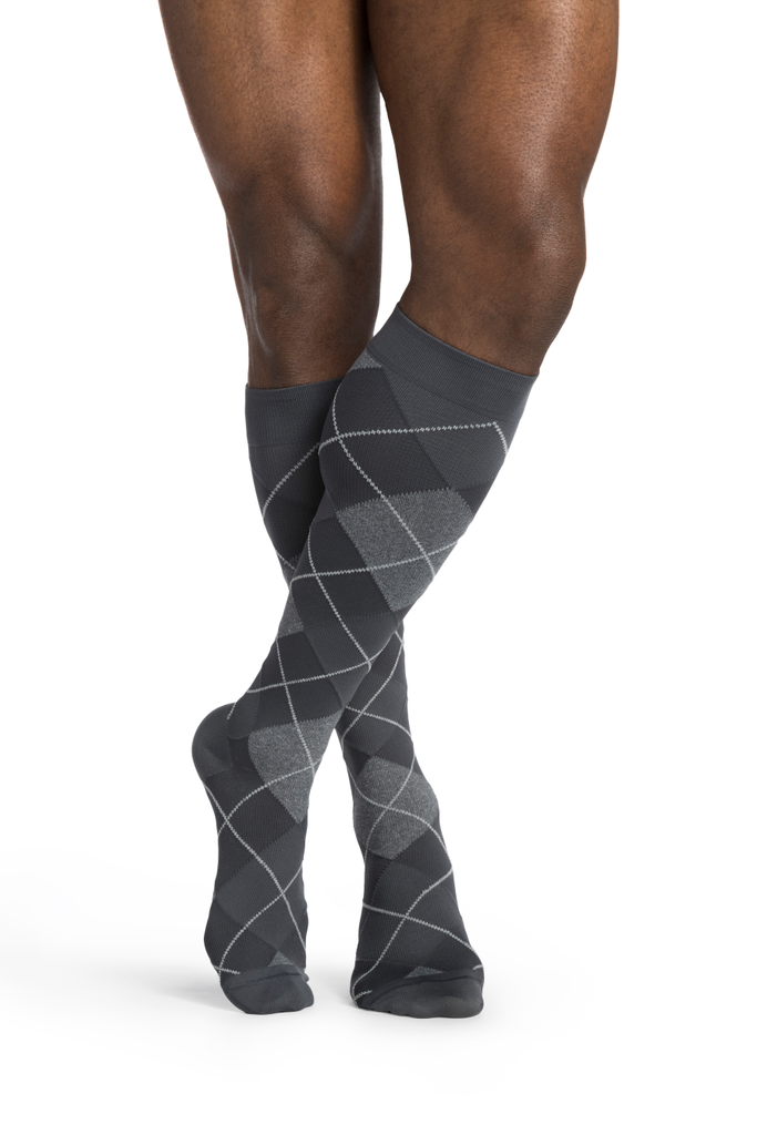 SIGVARIS Microfiber Shades for Men Series 183, Graphite Argyle