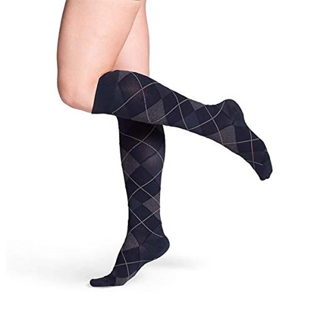 SIGVARIS Microfiber Shades for Women Series 143, Onyx Argyle