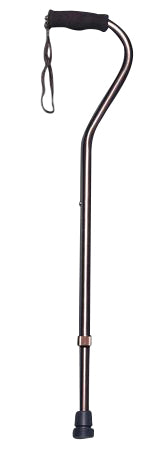 Hugo Adjustable Offset Handle Cane with Foam Grip, Bronze