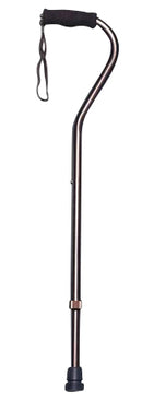Hugo Adjustable Offset Handle Cane with Foam Grip, Bronze