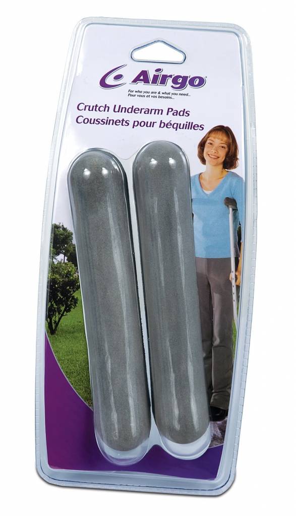 Airgo Replacement Crutch Underarm Pads, 1 Pair, Gray