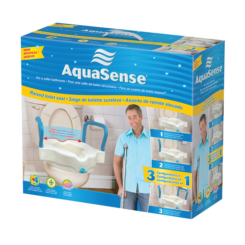 Aquasense 3-in-1 Raised Toilet Seat