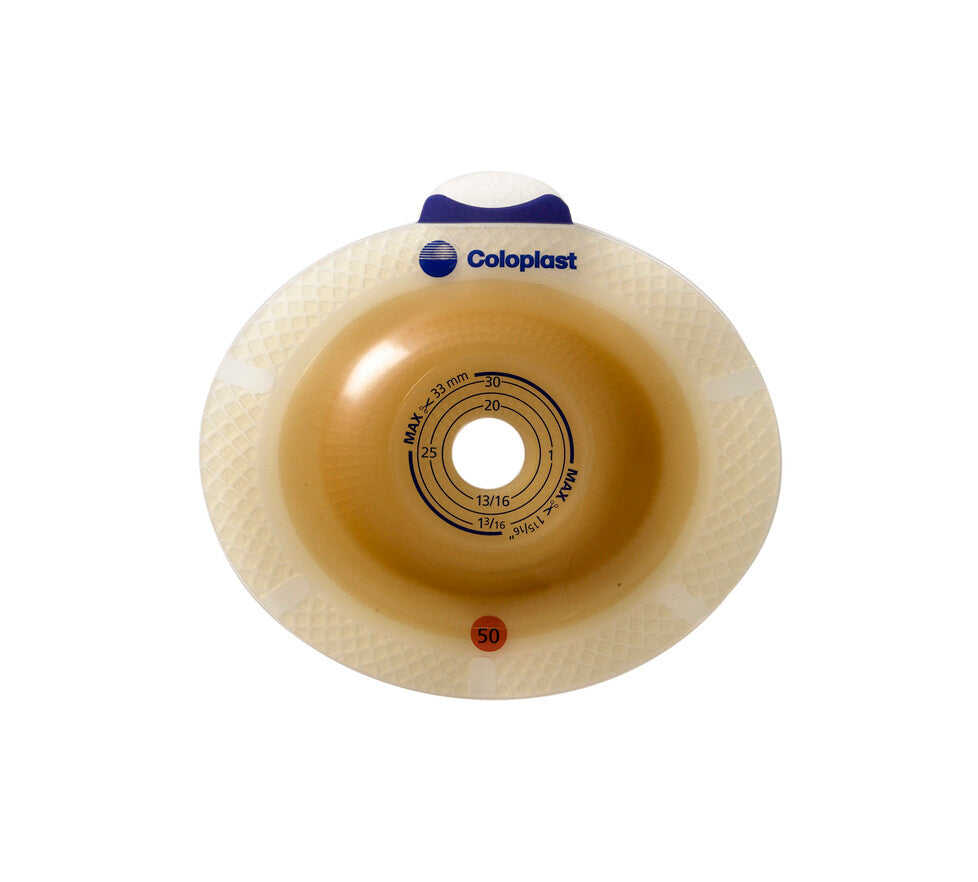 Coloplast Sensura Click Convex Light Skin Barrier, Flange Size 2In (50Mm) Pre-Cut 1 1/4In (31Mm) - (Item No.11024), 5 Count