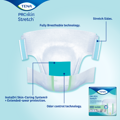 TENA Bariatric Briefs, Super Absorbency - Incontinence/Single Use - TENA