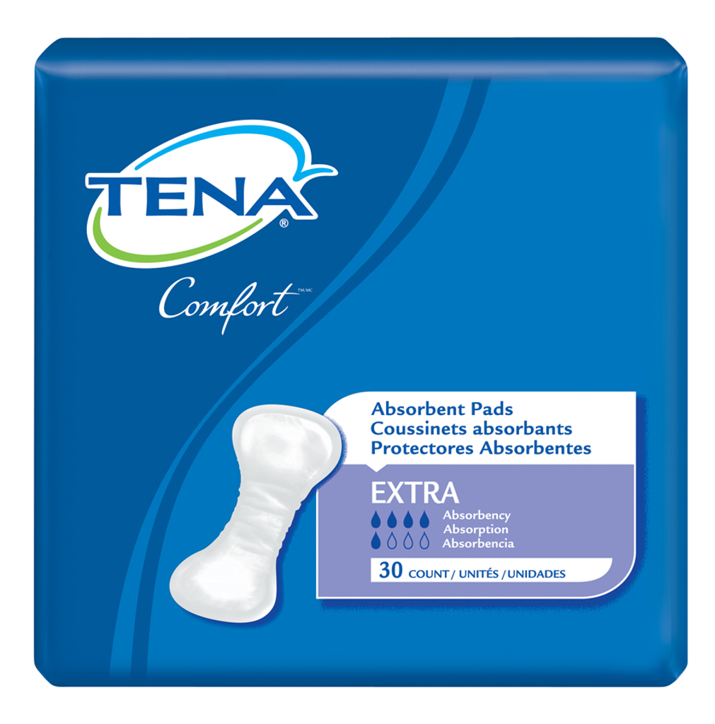 TENA Comfort Extra Absorbency Incontinence Pad, 30 Count