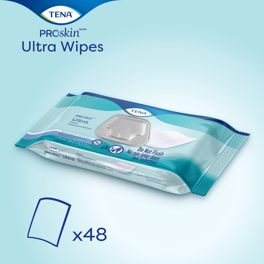 TENA Ultra WashCloth, 48 Count - Incontinence/Personal Hygiene - TENA