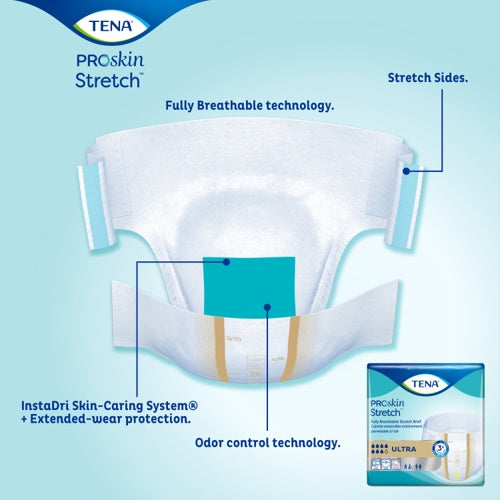 TENA Stretch Adult Incontinence Brief, Ultra Absorbency - Incontinence/Single Use - TENA