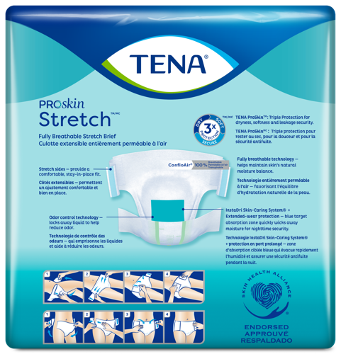 TENA Stretch Adult Incontinence Brief, Super Absorbency - Incontinence/Single Use - TENA