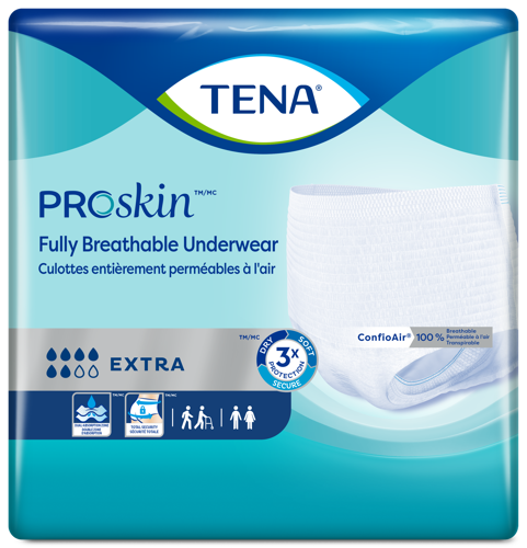 TENA Protective Incontinence Underwear, Extra Absorbency - Incontinence/Single Use - TENA - X - Large - 12 Count - 768702724258