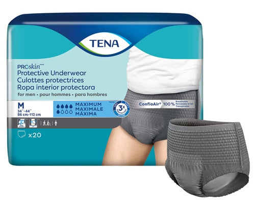 TENA Proskin Incontinence Underwear for Men, Maximum Absorbency