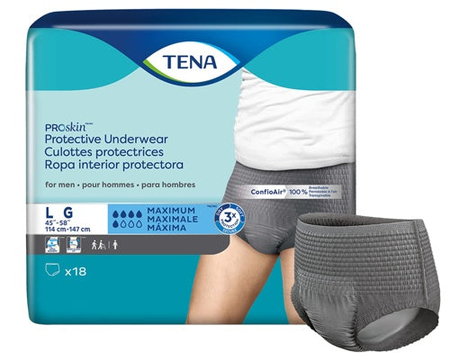 TENA Proskin Incontinence Underwear for Men, Maximum Absorbency