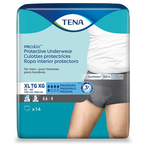 TENA Proskin Incontinence Underwear for Men, Maximum Absorbency