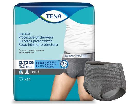 TENA Proskin Incontinence Underwear for Men, Maximum Absorbency