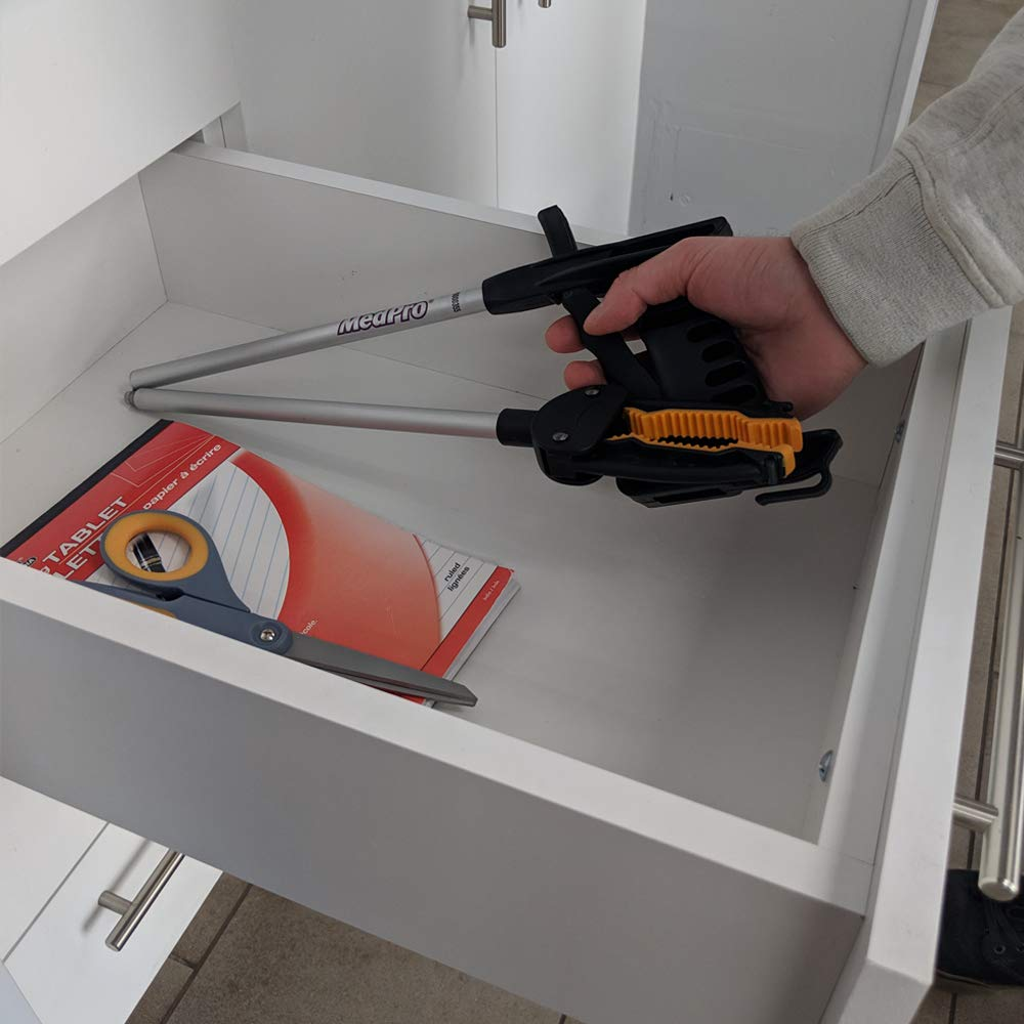 MedPro  Ultra Grip Folding Reacher Extender with Rubberized Clamp, Reach Assist Tool for Picking Up Objects - Daily Living/Reachers - MedPro Defense