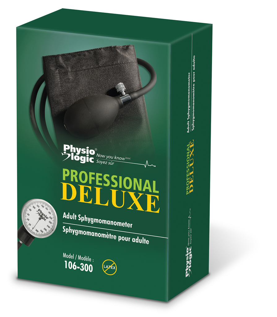Physio Logic Deluxe Aneroid Sphygmomanometer, Adult