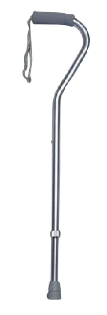 Offset Handle Aluminum Cane - Silver - Canes/Canes - Drive Medical