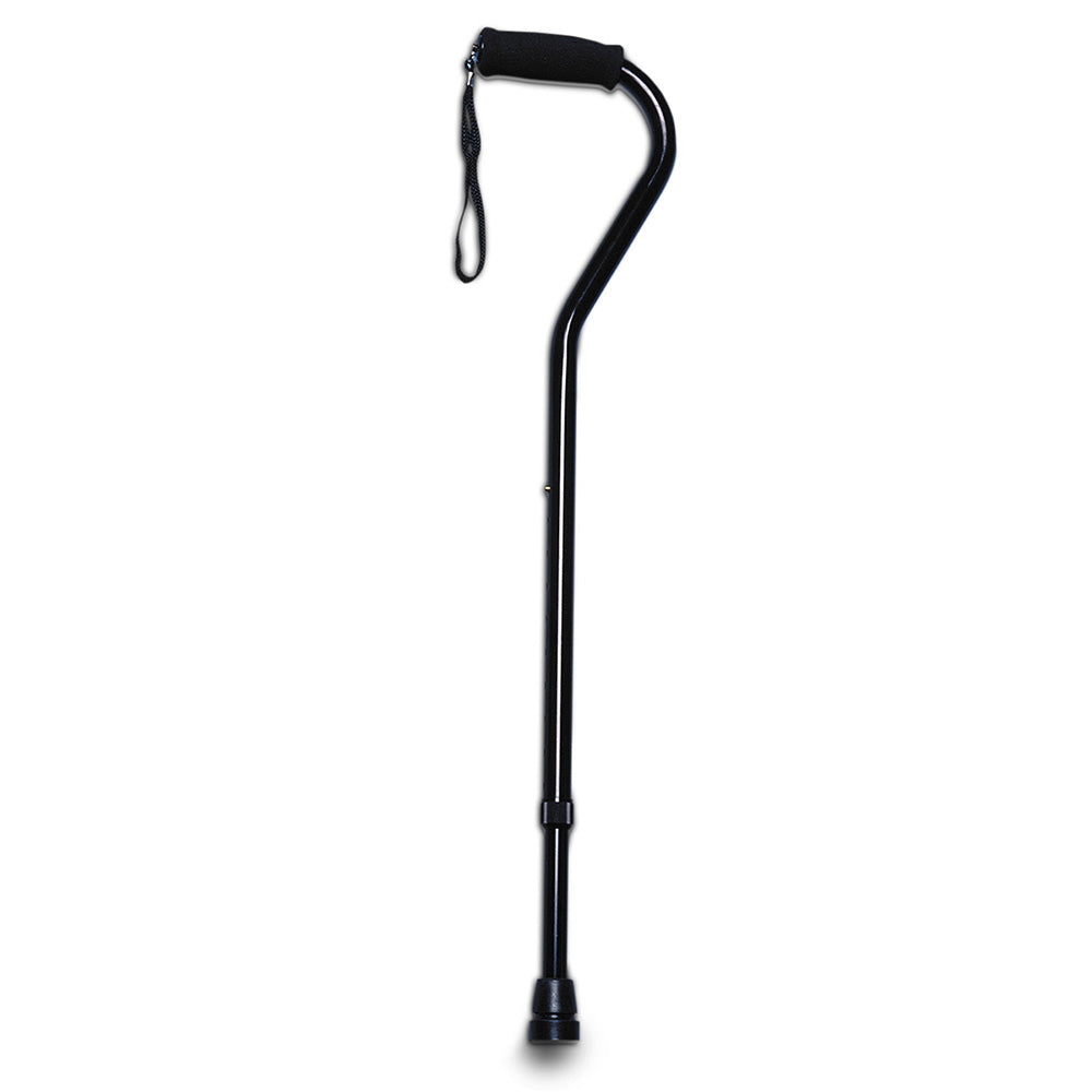 Airgo Adjustable Offset Handle Cane with Foam Grip - Canes/Canes - Airgo - Black - 775757303307