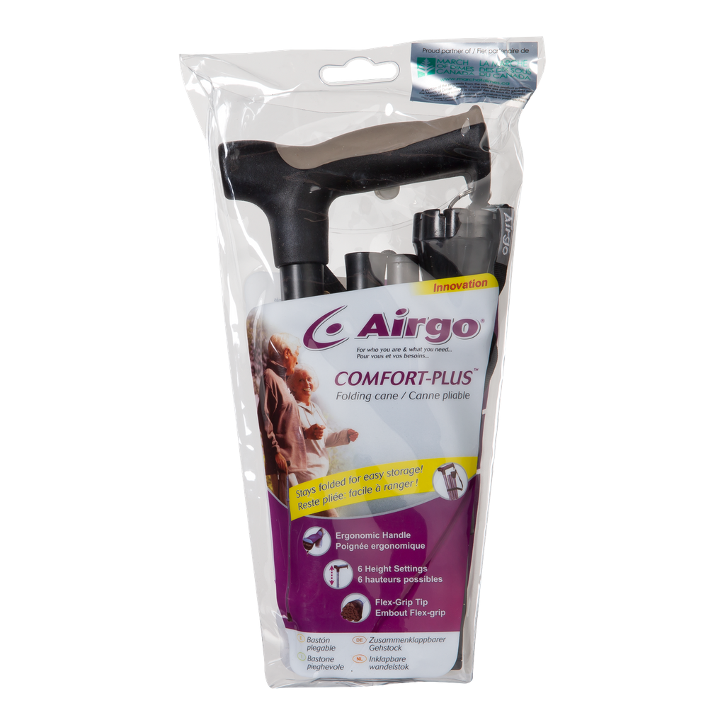 Airgo Comfort - Plus Folding Cane - Canes/Canes - Airgo