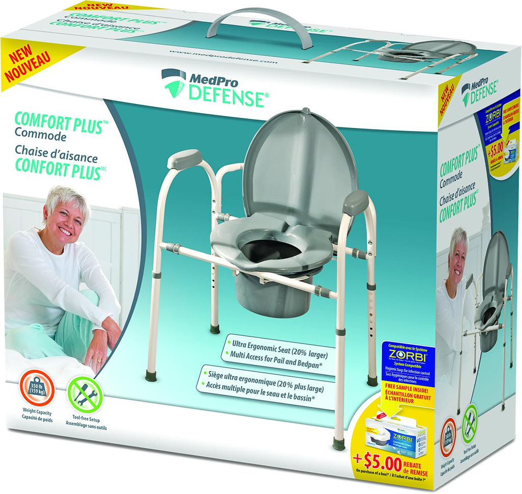 MedPro Defense Comfort Plus Commode - Home/Commodes - MedPro Defense - Default Title - 775757703176