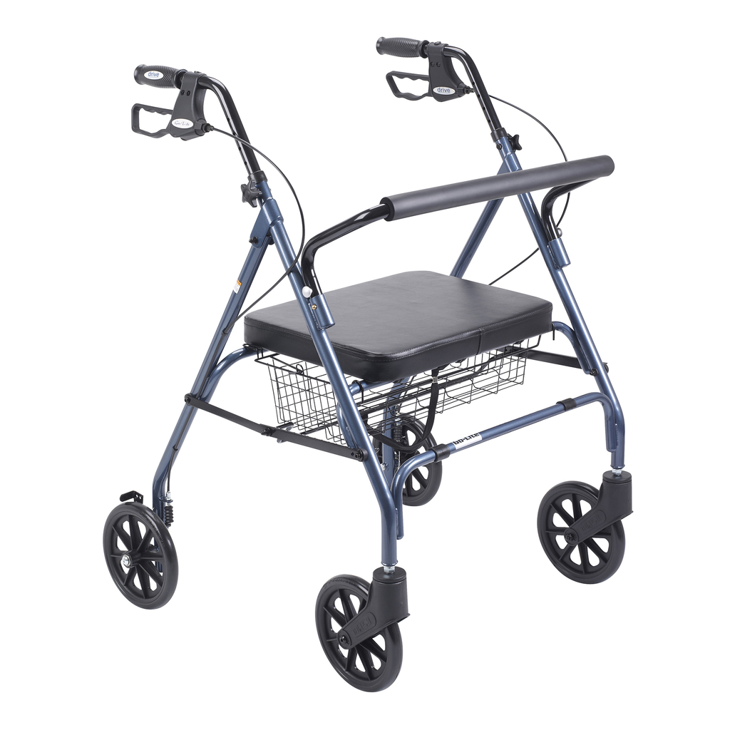 Drive Medical Heavy Duty Bariatric Walker Rollator with Large Padded Seat - Rollators & Walkers/Rollators - Drive Medical - Default Title - 822383100647