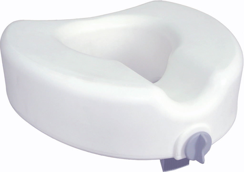 Drive Medical Premium Plastic Raised Toilet Seat with Lock, Elongated