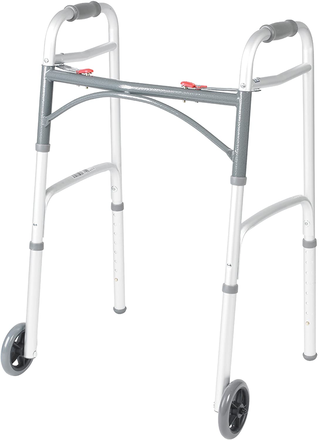 Drive Deluxe Folding Two-Button Walker With 5" Wheels