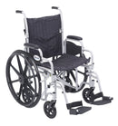 Drive Medical Poly Fly Light Weight Transport Chair Wheelchair with Swing away Footrests